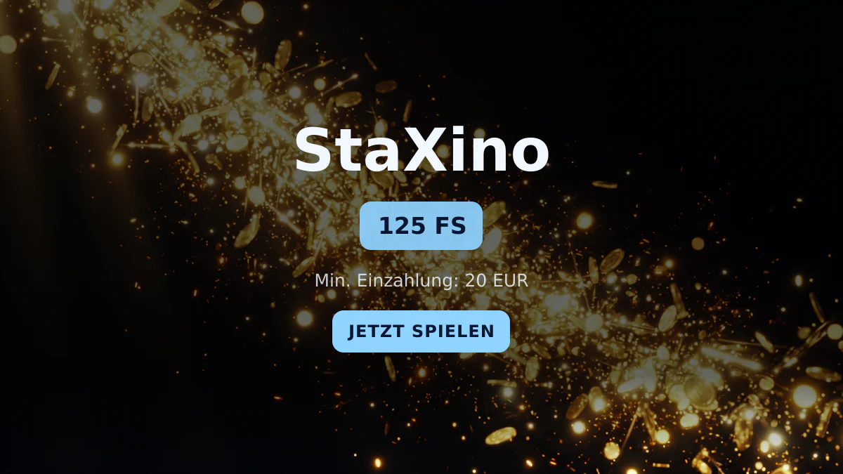 StaXino Casino � Willkommensbonus 100% bis zu 300� + 125 FS, Zahlungen: Visa, Mastercard, Skrill, Neteller, Paysafecard