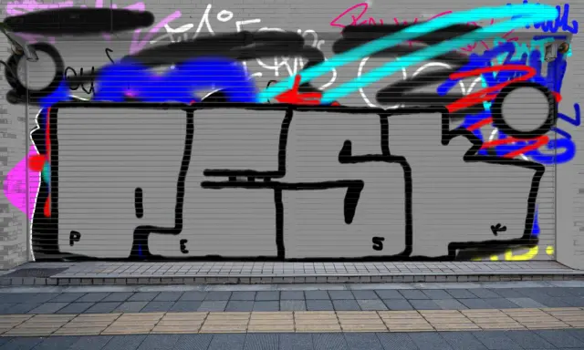 Graffiti artwork by Pesk