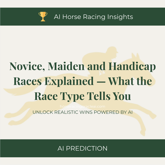 Novice, Maiden and Handicap Races Explained — What the Race Type Tells You