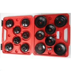 Cup Oil Filter Removal Kit, 14-Piece, 1/2" Drive, Fits 18 Sizes