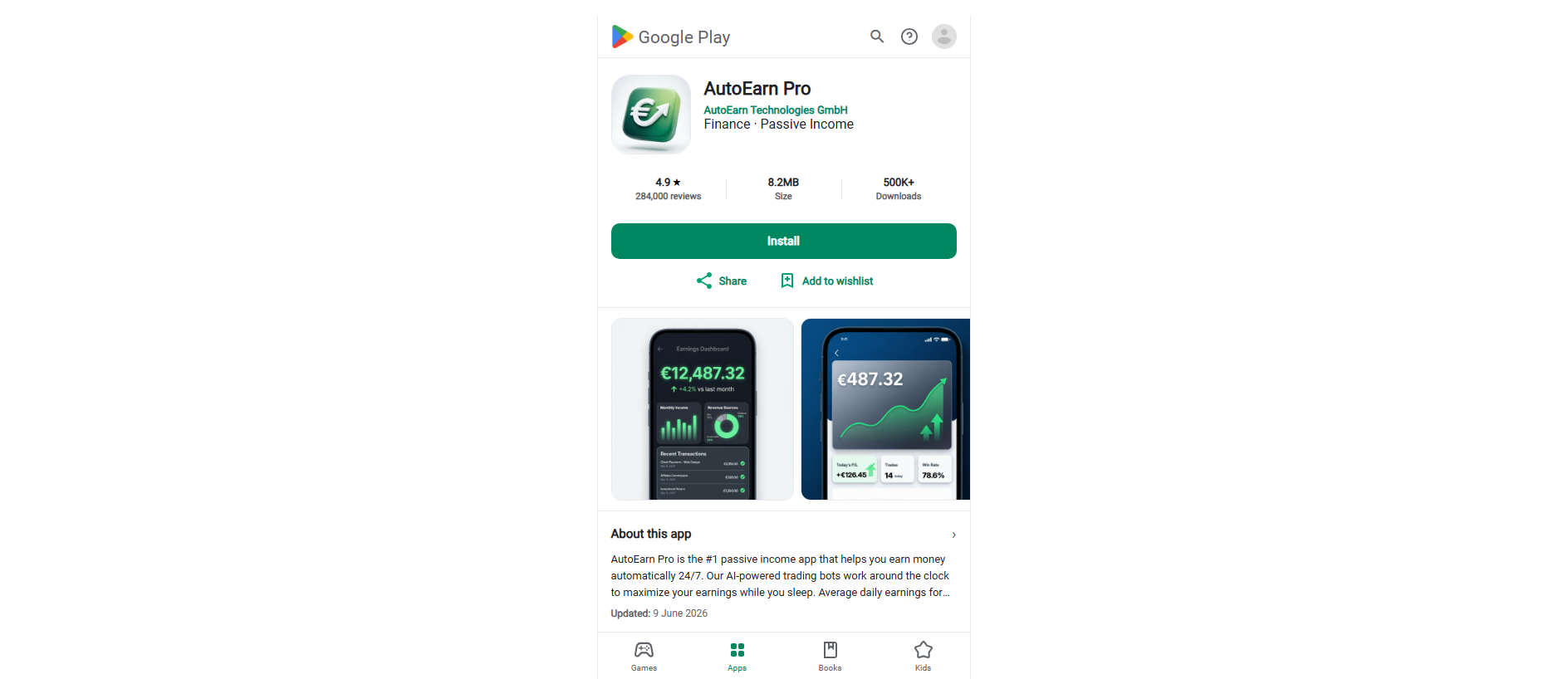 Forensic screenshot of googleplaypro.com showing the phishing page layout