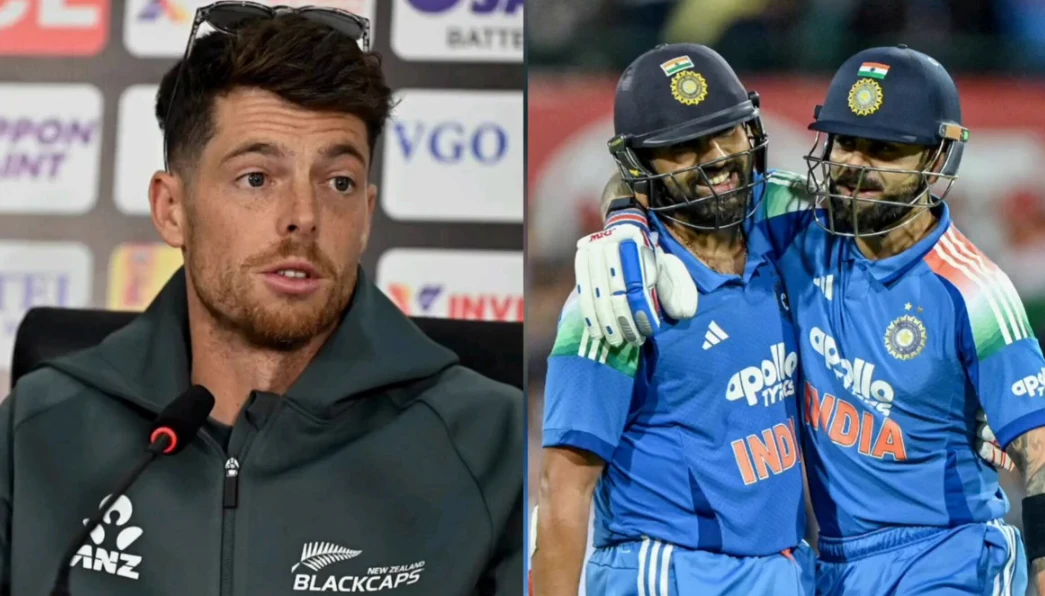Mitchell Santner Virat Kohli and Picture