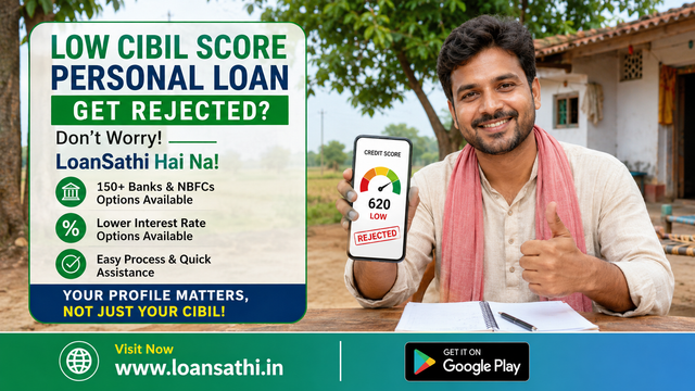 Low CIBIL Score Personal Loan Get Rejected? Don't Worry! LoanSathi Hai Na | Low CIBIL Approval Guide | Loansathi.in