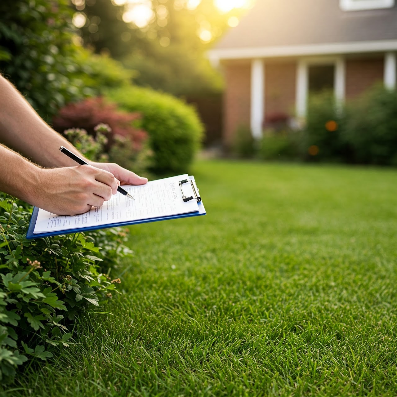 Lush healthy lawn