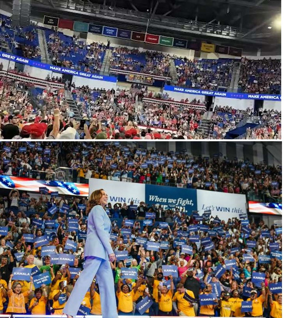 Harris-Trump-Crowds