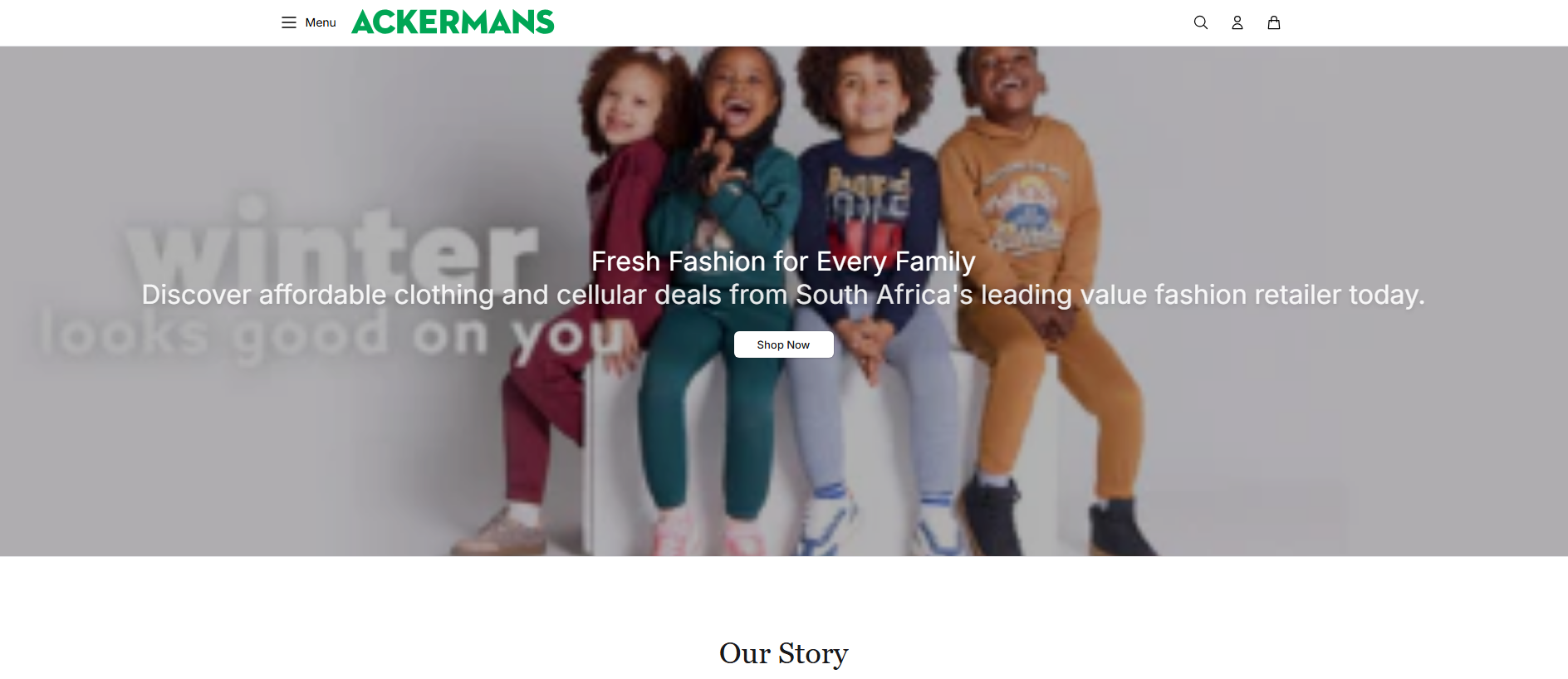 Stored capture of ackermans.shop