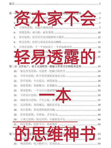 《被富人垄断的80个财富思维》：资本家不会轻易透露的一本思维神书