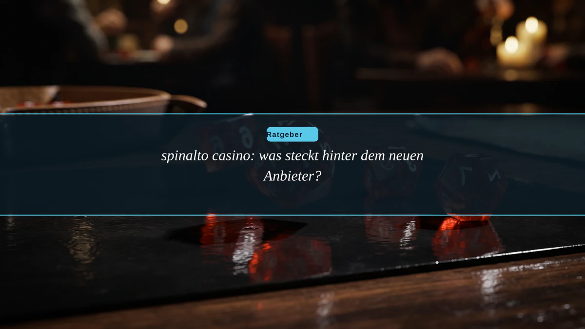 spinalto casino: was steckt hinter dem neuen Anbieter?