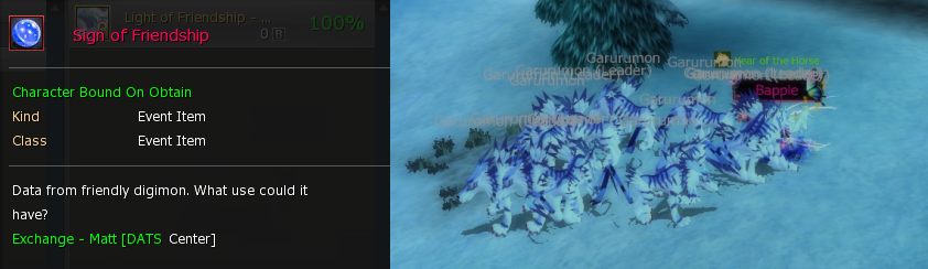 Spot de farm + item Sign of Friendship