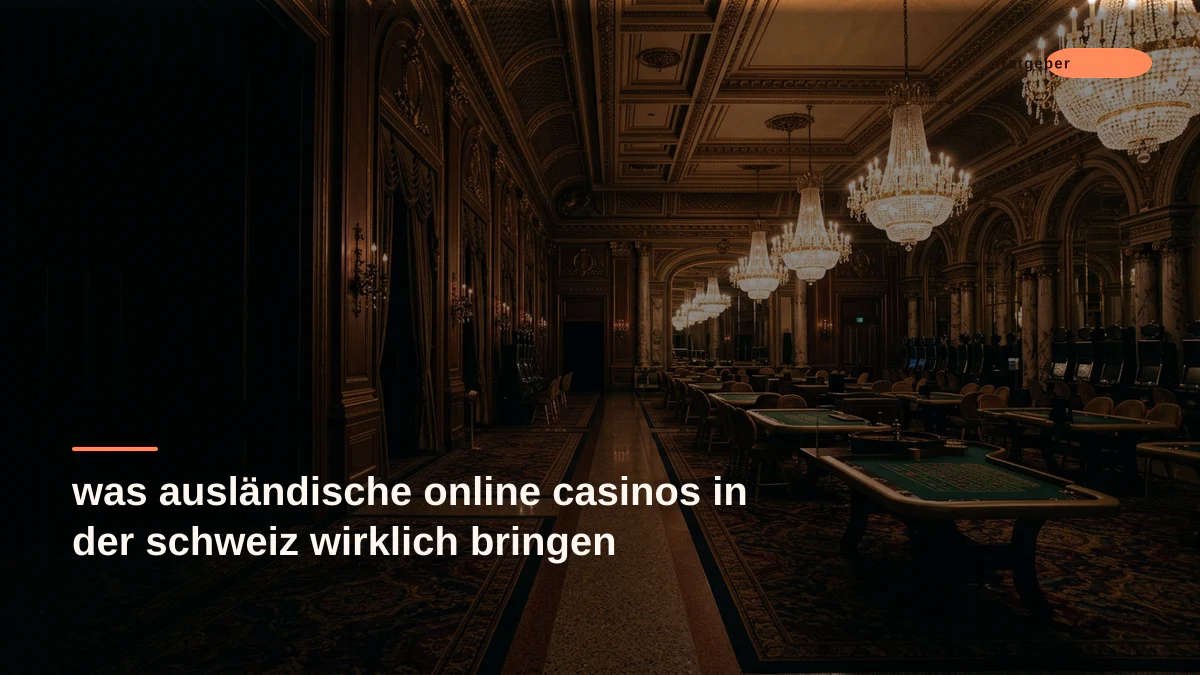 was ausländische online casinos in der schweiz wirklich bringen