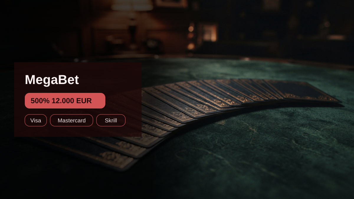 MegaBet casino � welkomstbonus 500% 12.000 EUR + 777 FS, betalingen: Visa, Mastercard, Skrill, Neteller, Paysafecard