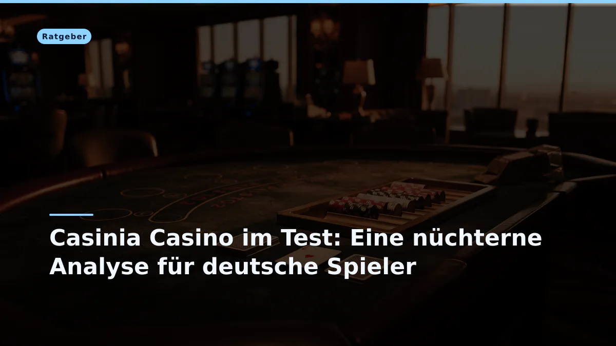 Casinia Casino im Test: Eine nüchterne Analyse für deutsche Spieler