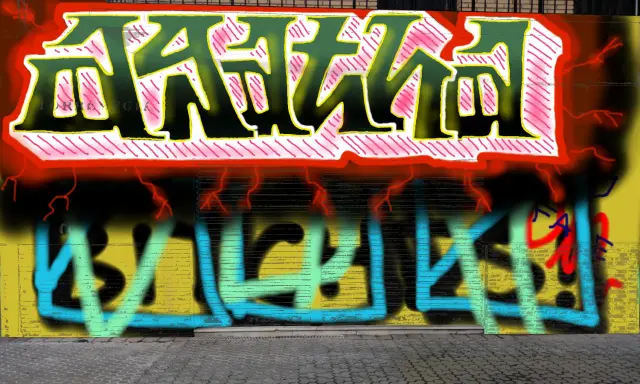 Graffiti artwork by Tkiz