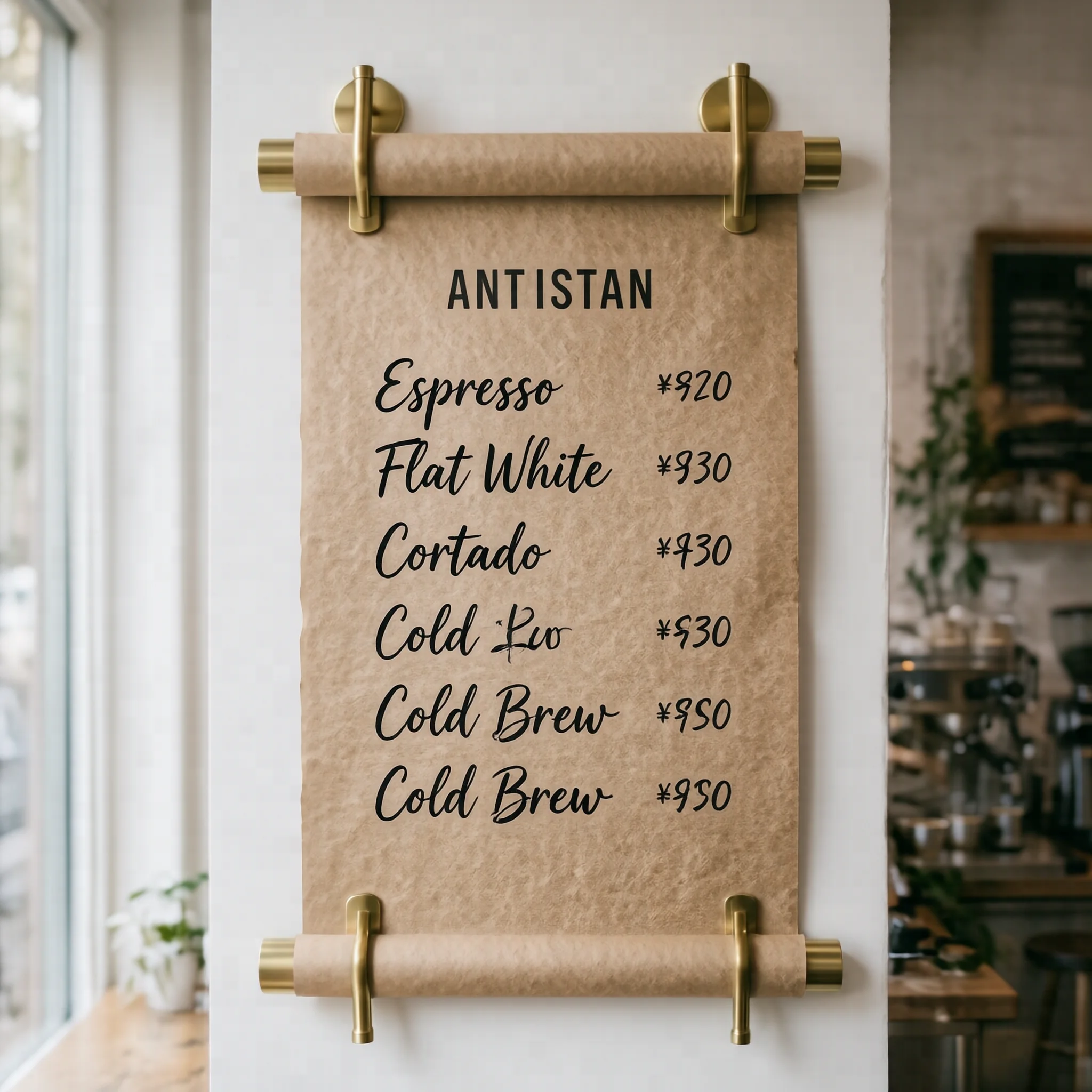 Minimalist Menu Boards