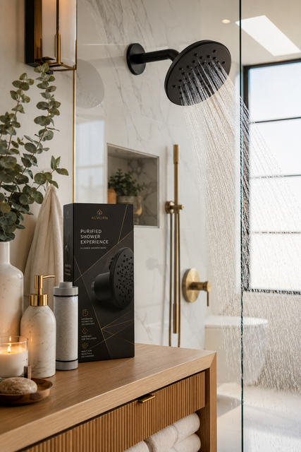 Afina filtered shower head and internal components