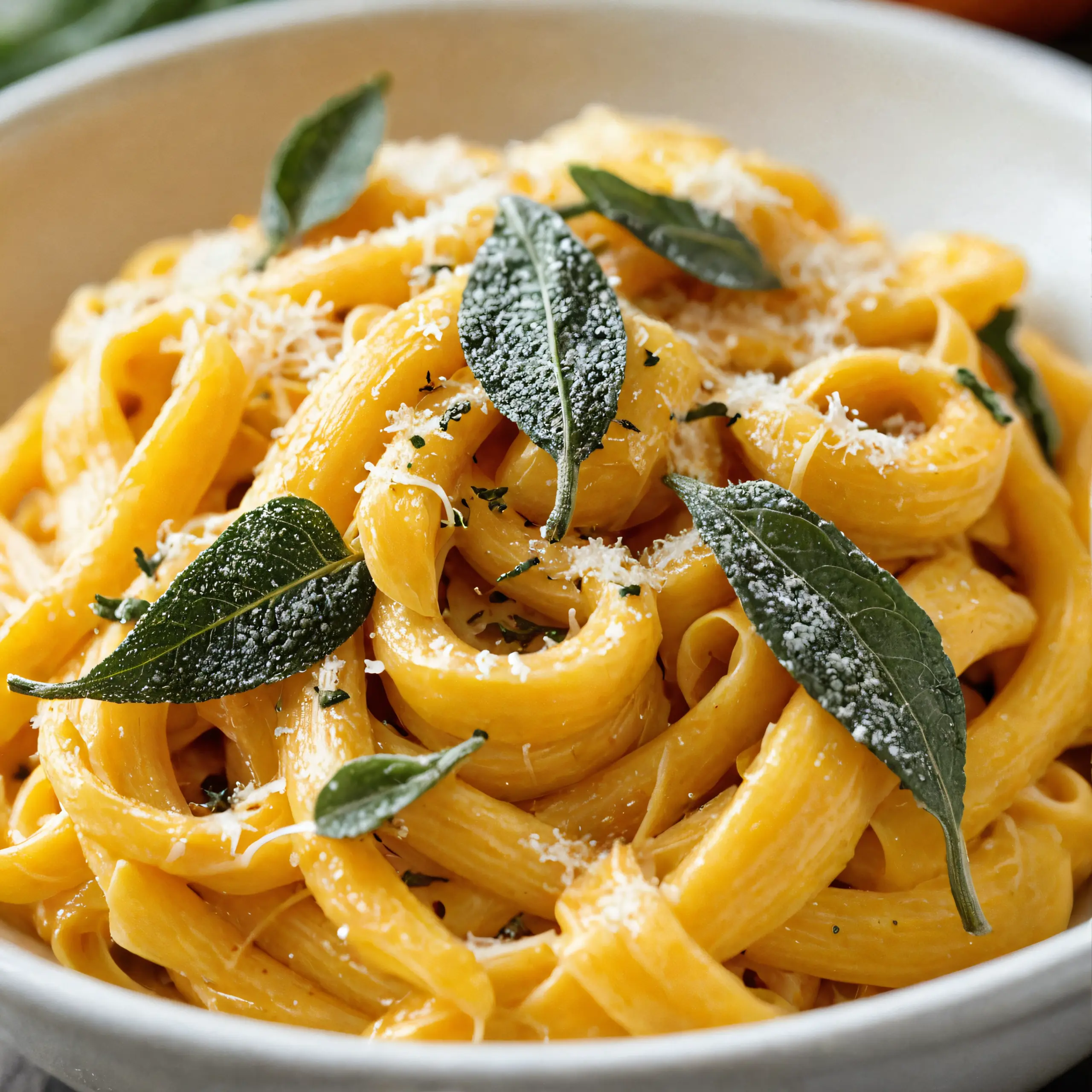 Pumpkin Sage Pasta Recipe with Creaminess