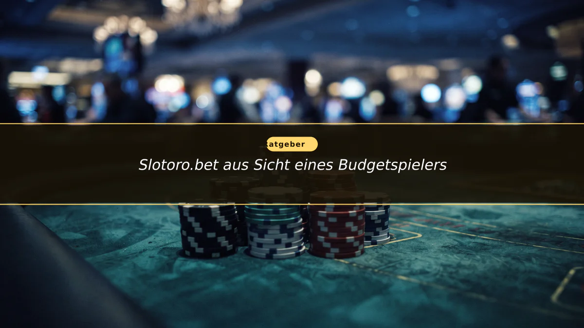 Slotoro.bet aus Sicht eines Budgetspielers