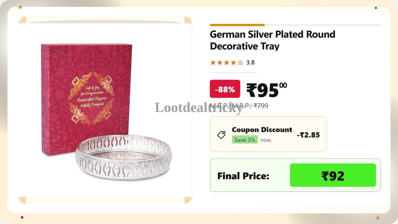 German Silver Plated – Just ₹92 | Lowest Price Deal German Silver Plated – Just ₹92 | Lowest Price Deal
