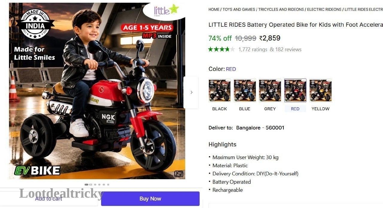   battery Operated Bike – Just ₹2859 | Exclusive Sale Discount