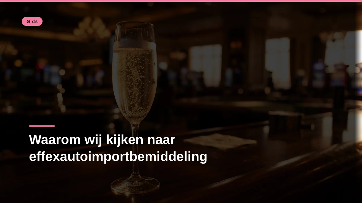 Waarom wij kijken naar effexautoimportbemiddeling