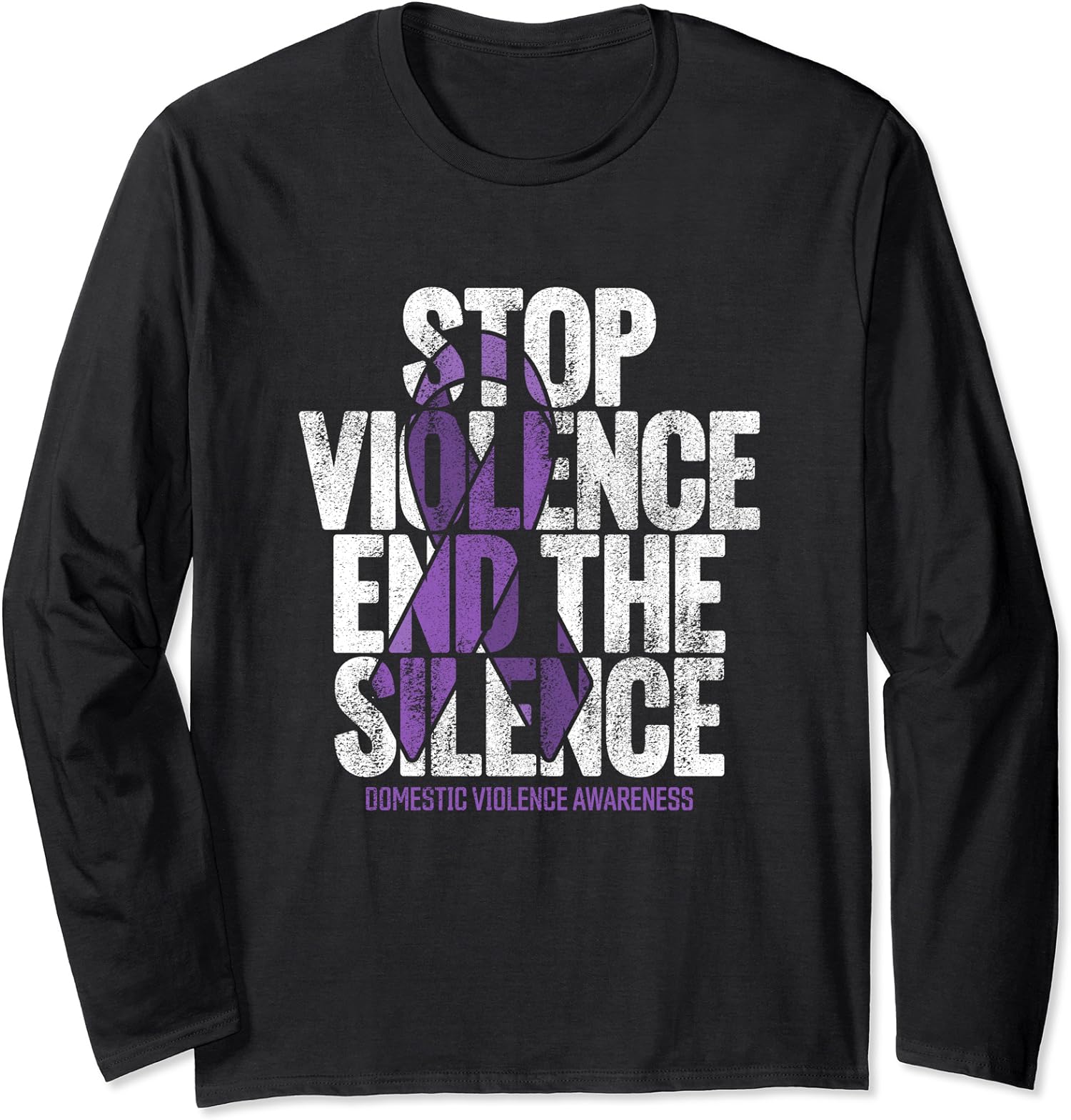 Stop Violence End The Silence Domestic Violence Gift Long Sleeve T-Shirt