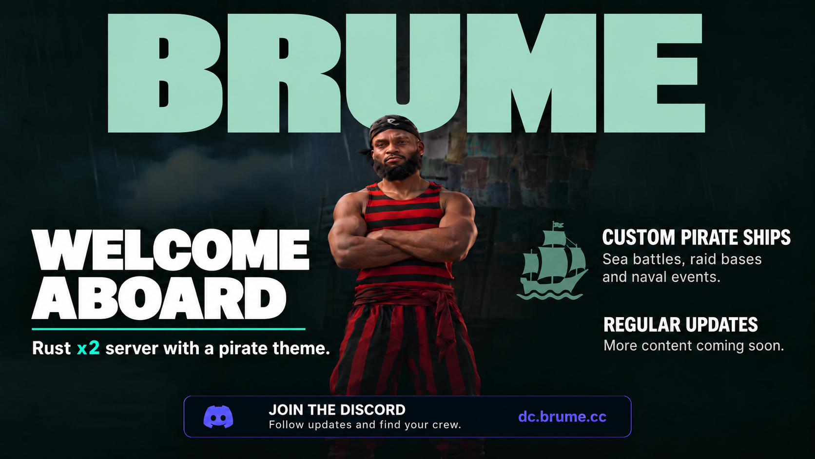 BRUME x2 JUST WIPED RAIDBASES, EVENTS, QUESTS, PIRATE THEME image