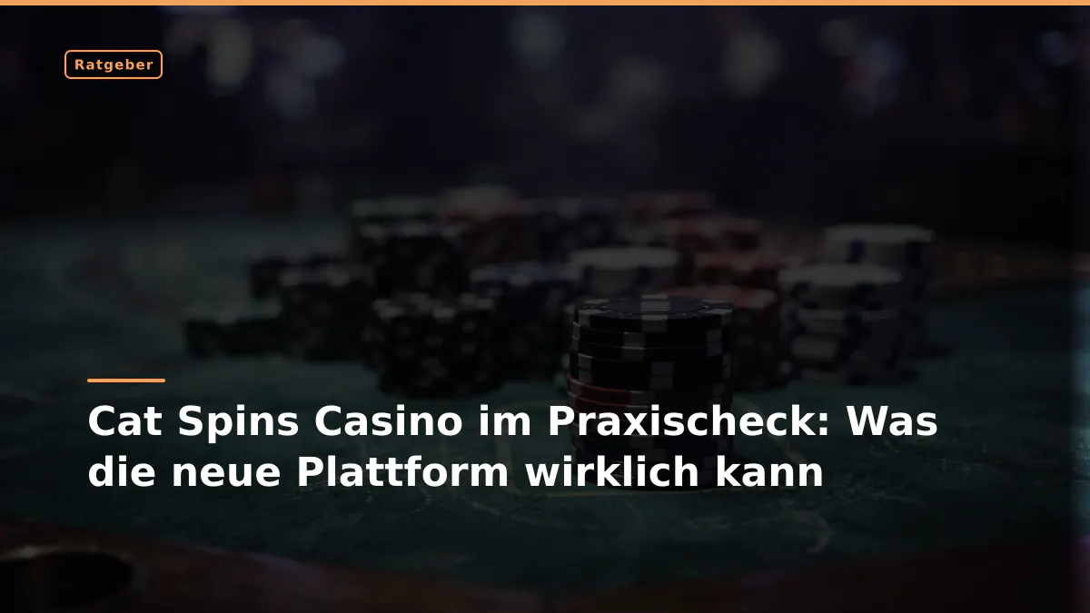 Cat Spins Casino im Praxischeck: Was die neue Plattform wirklich kann