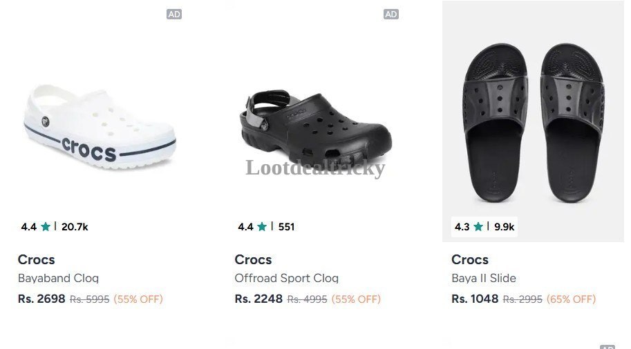 Looot Crocs Starting – Just ₹1048 | Exclusive Sale Discount Looot Crocs Starting – Just ₹1048 | Exclusive Sale Discount
