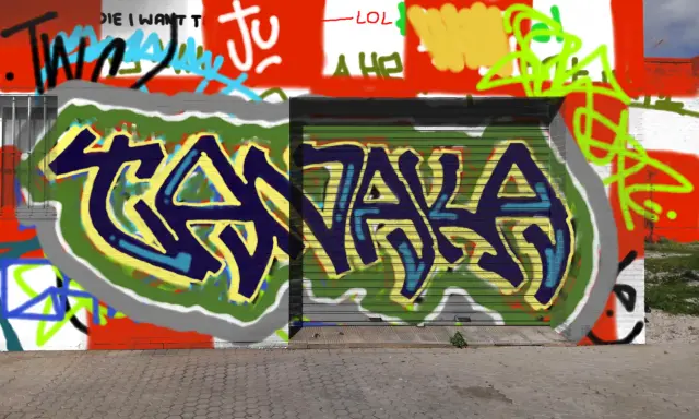 Graffiti artwork by Tkiz