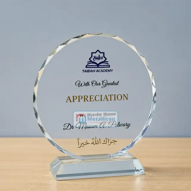 Laser Engraving Crystal Crest BD