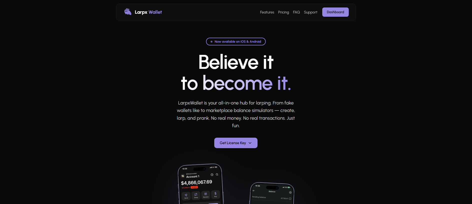 Stored capture of larpxwallet.netlify.app