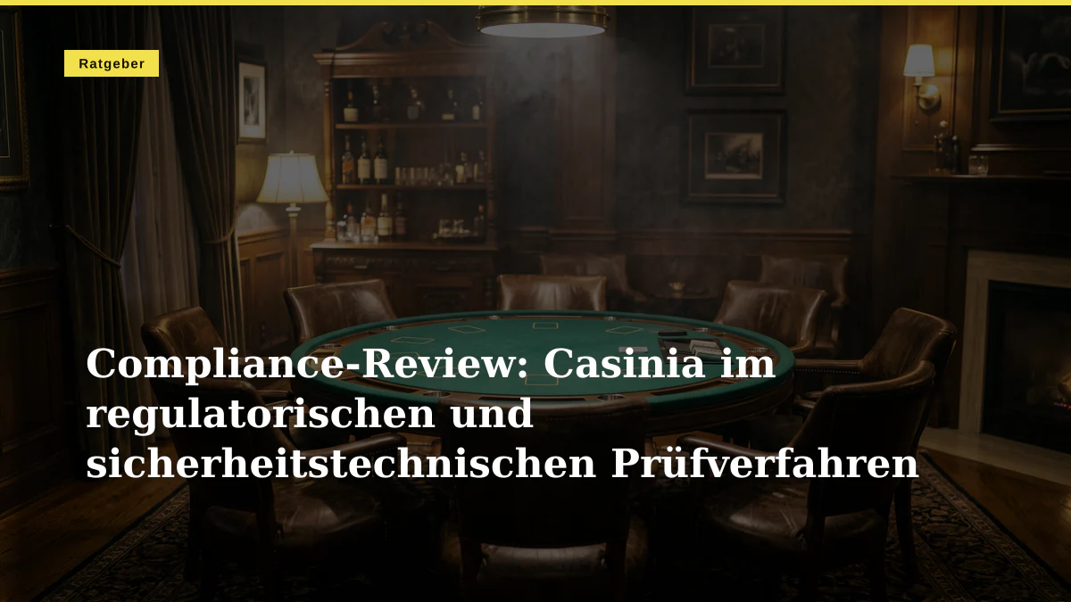 Compliance-Review: Casinia im regulatorischen und sicherheitstechnischen Prüfverfahren