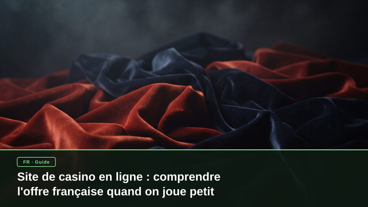 Site de casino en ligne : comprendre l'offre française quand on joue petit