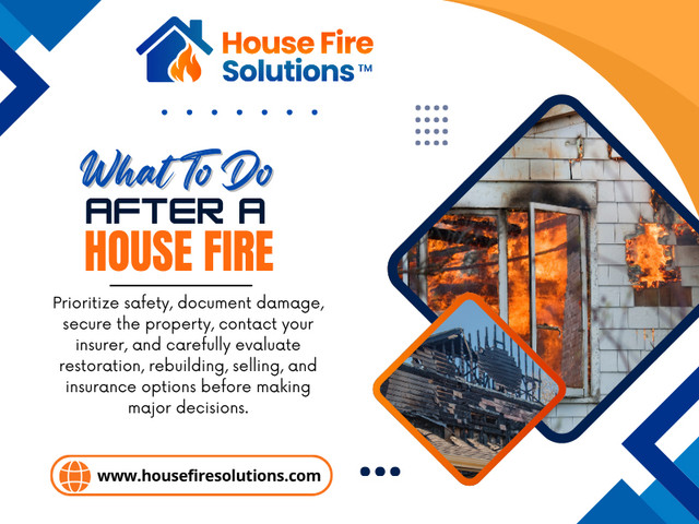 Knowing What To Do After A House Fire can help you avoid costly mistakes and reduce unnecessary stress. The first 24 hours are especially important because the actions you take during this period can affect your insurance claim, the condition of your property, and the speed of your recovery.

Official Website: https://www.housefiresolutions.com/resources/steps-after-house-fire

House Fire Solutions
Phone: (866) 934-1703

Read Our Blogs:

https://housefiresolutionsservices.tumblr.com
https://housefiresolutions.weebly.com/
https://housefiresolutions.wixsite.com/fireinsuranceclaims

More Links:

https://www.buzzfeed.com/housefiresolutions
https://www.anime-planet.com/users/housefiresolutions
https://www.apsense.com/user/housefiresolutionsservices