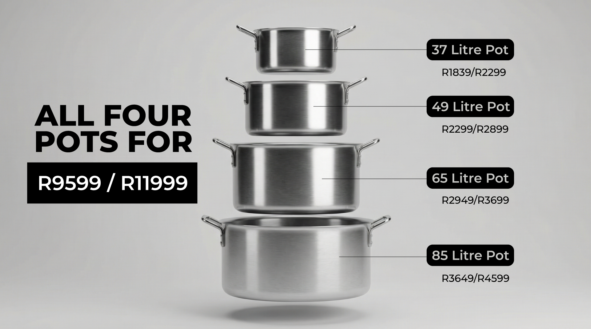 all four pots