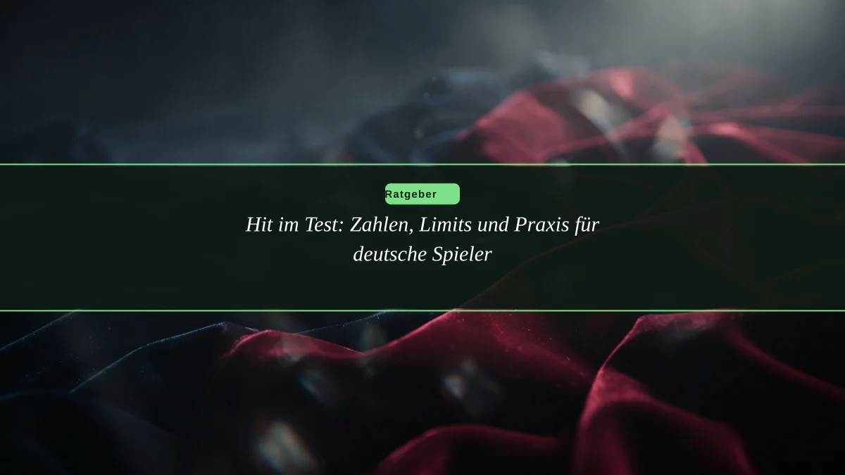 Hit im Test: Zahlen, Limits und Praxis für deutsche Spieler