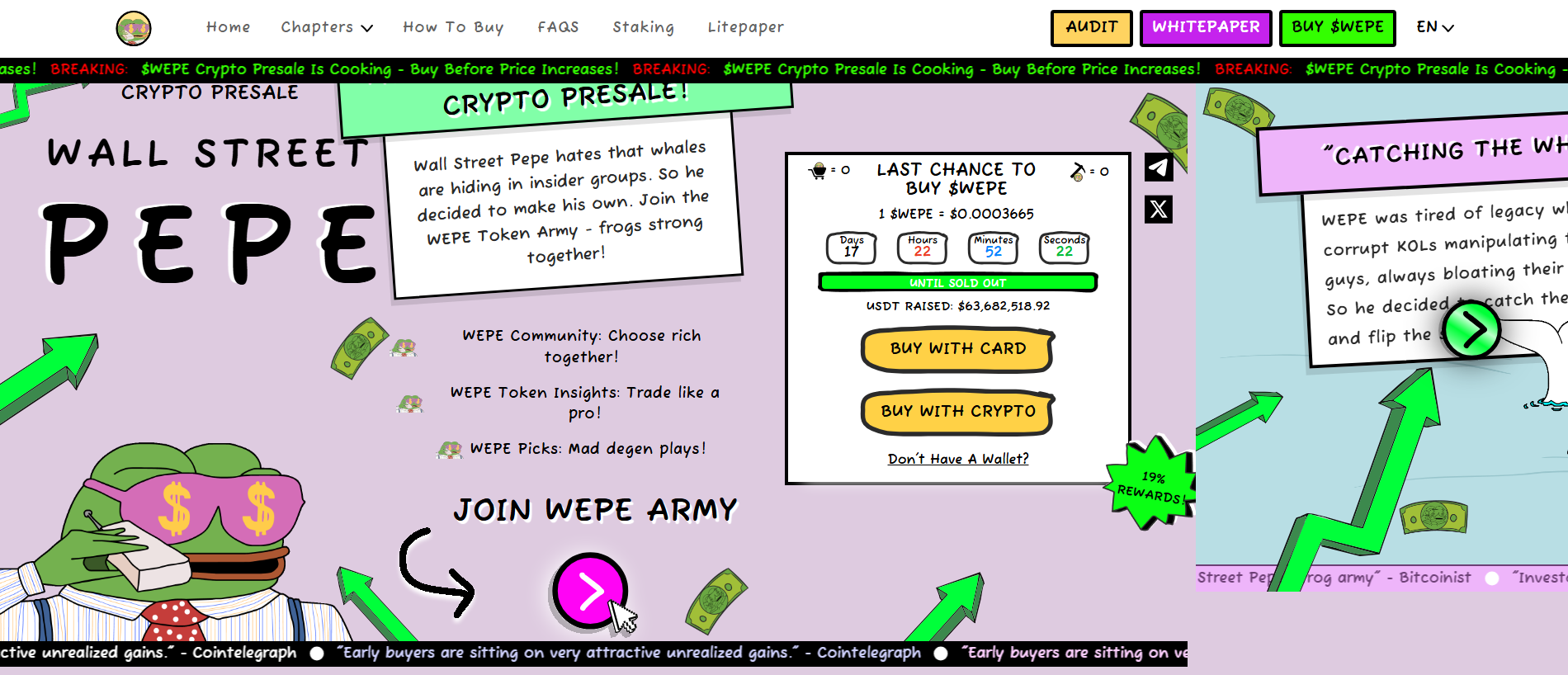 Stored capture of wallstreetpepe-ea2.pages.dev
