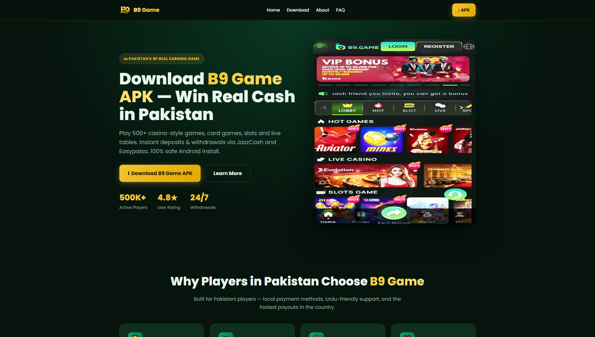 Stored capture of b9pk.games