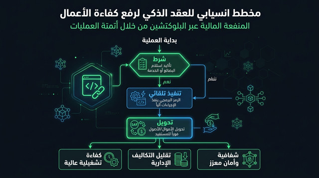 العقود الذكية على البلوكتشين لتحسين كفاءة الأعمال — بلوكتشين الاستفادة المالية عبر أتمتة العمليات التجارية