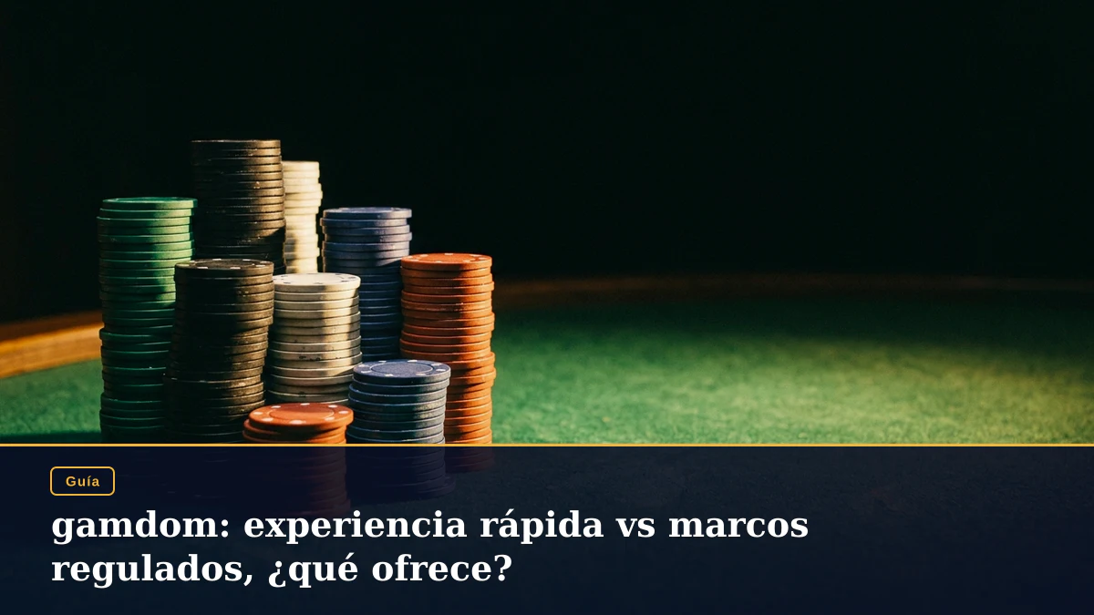 gamdom: experiencia rápida vs marcos regulados, ¿qué ofrece?