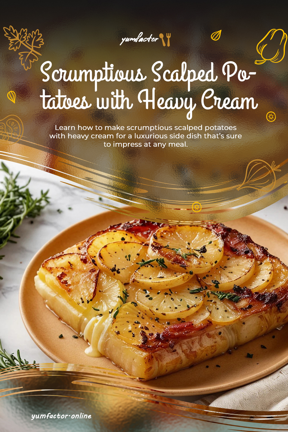 Scrumptious Scalped Potatoes with Heavy Cream