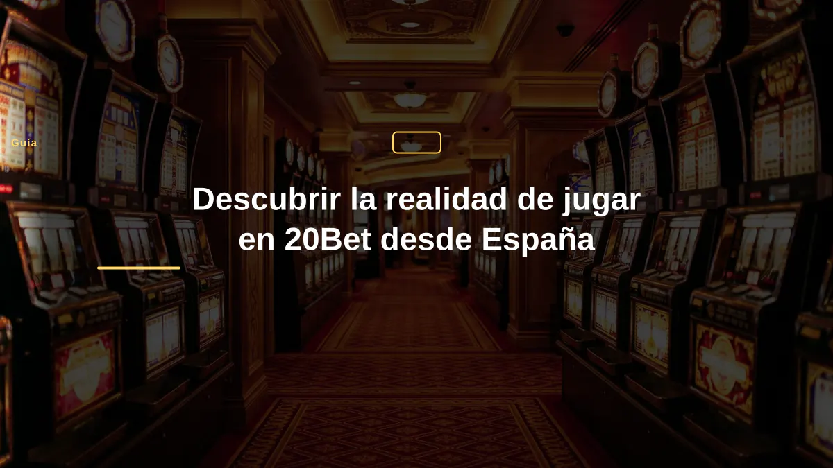 Descubrir la realidad de jugar en 20Bet desde España