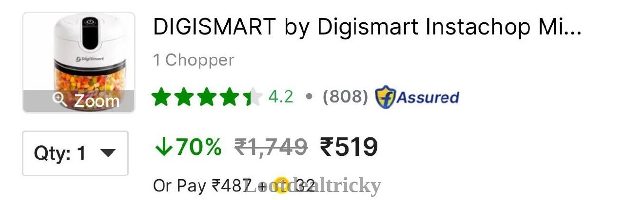 Grab Electric Chopper – Excellent Saving Offer @ ₹519