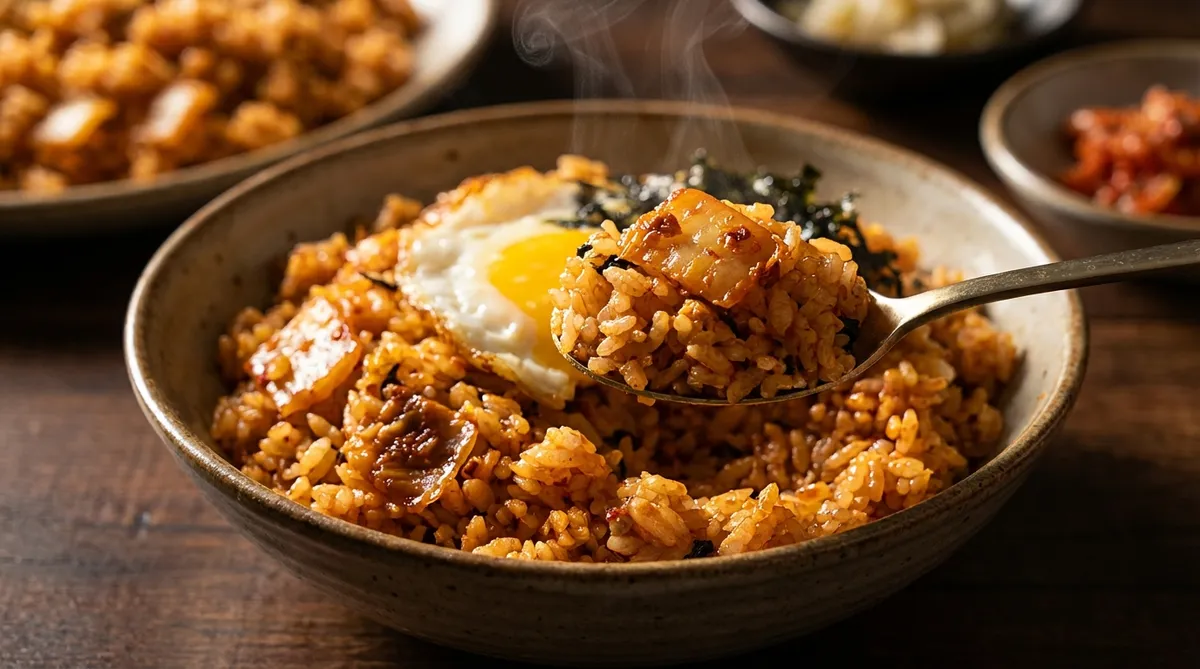 김치볶음밥 완성된 요리