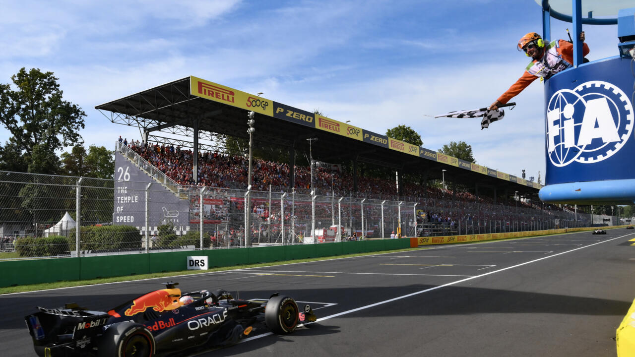 Max Verstappen driving in a Formula 1 race car