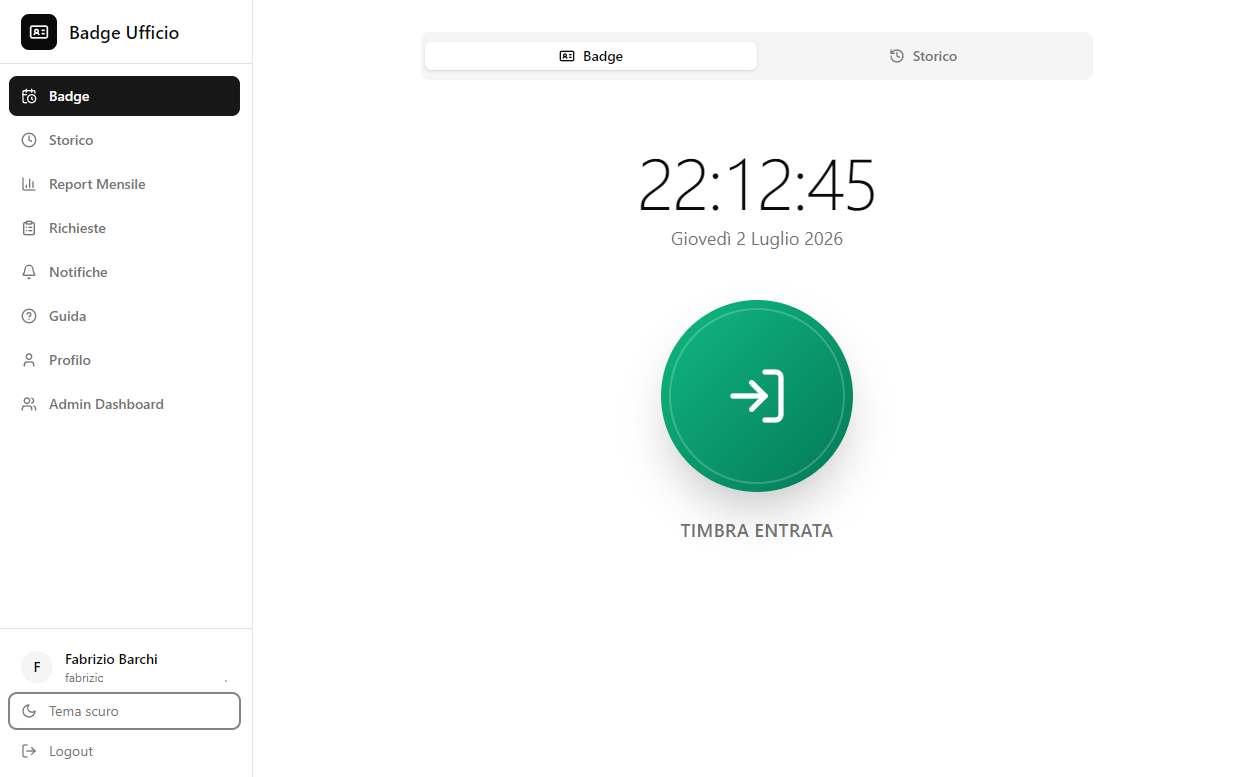 BadgeApp — Gestione Personale & Permessi — immagine 2