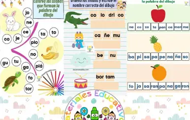 Actividades de Lectoescritura con Sílabas