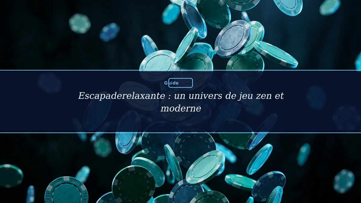 Escapaderelaxante : un univers de jeu zen et moderne