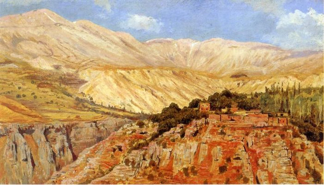 Edwin-Lord-Weeks-Village-In-Atlas-Mountains-In-Morocco
