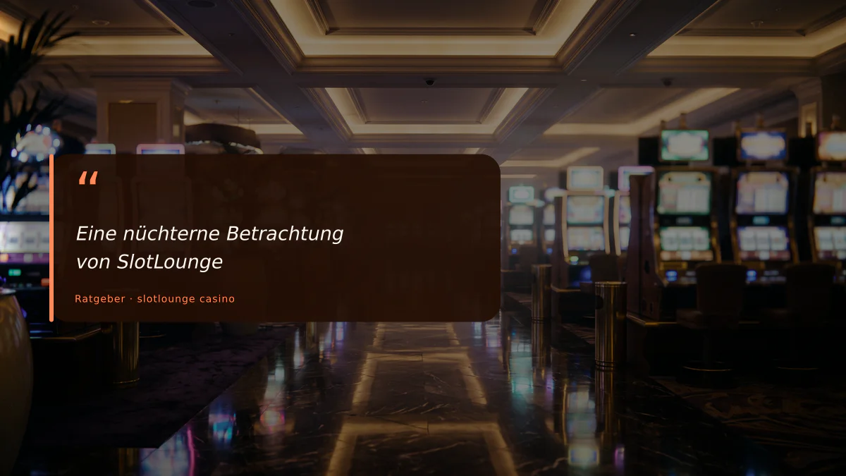 Eine nüchterne Betrachtung von SlotLounge